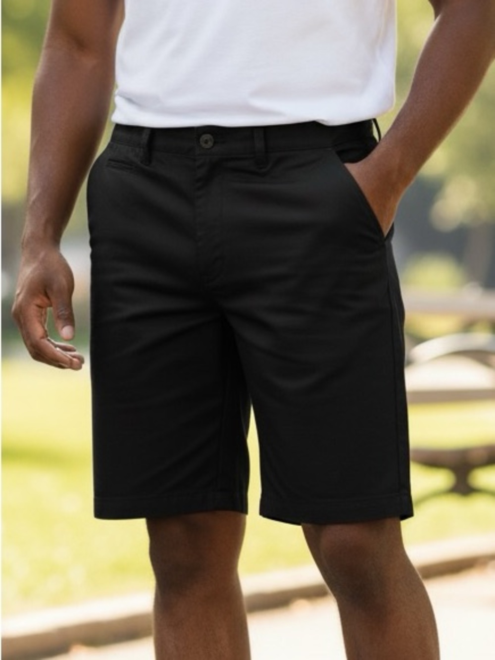 Denver Hayes Black Men's golf Shorts - Flat Front size 40
